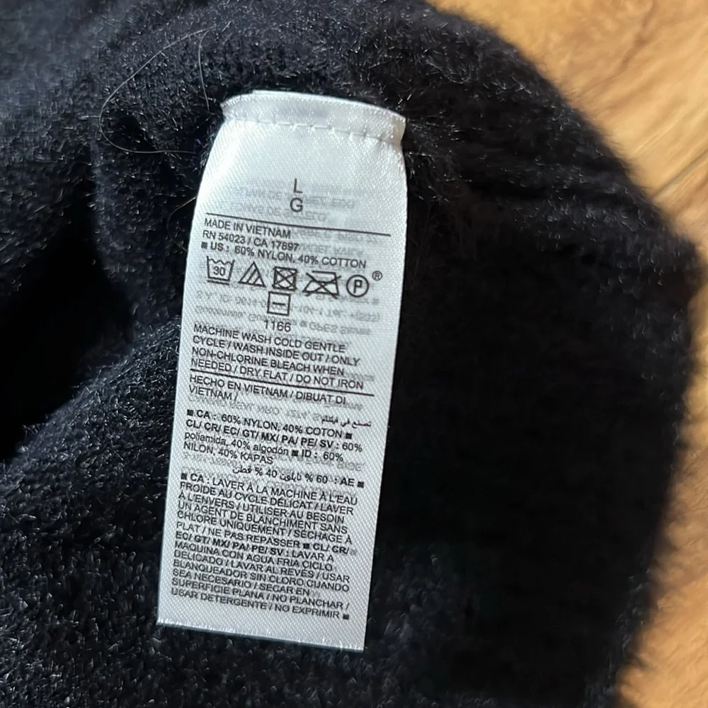 Ladies Black Eyelash Sweater Size Large NWOT - Picture 5 of 5